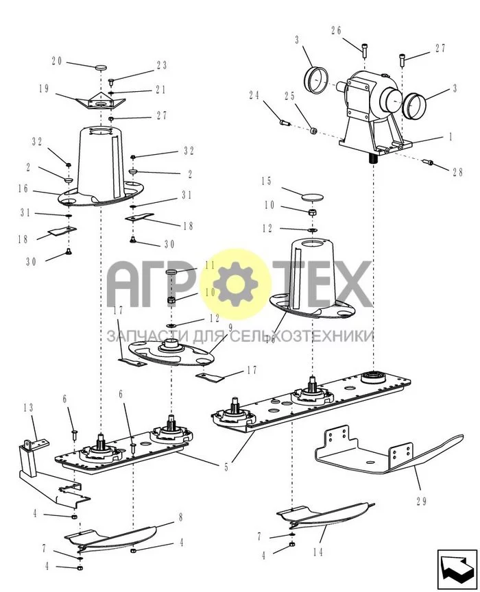 K.10.E.60[01A] - CUTTERBAR, EXTERNAL COMPONENTS - PRIOR TO PIN Y9ZSB0001 (№7 на схеме)