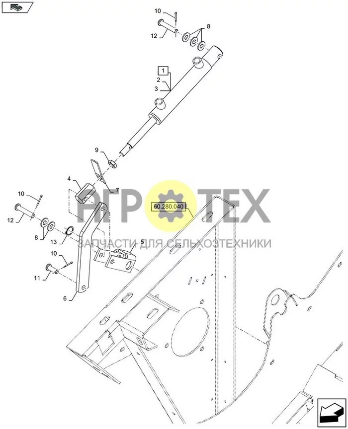 35.565.020 - KNIFE DRAWER, HYDRAULICS ; (Var) 422998005 ; (Tech Type) LB324PC XL (№13 на схеме)