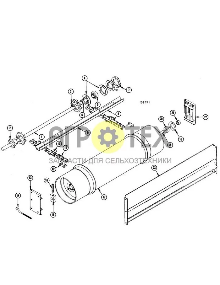 20 - FEED RAKE - 40' (№0 на схеме)