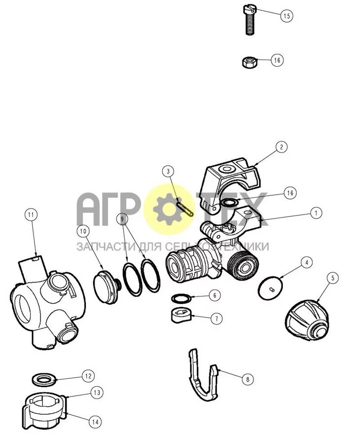 11-011 - 5-ХОДОВАЯ ФОРСУНКА ARAG (№1 на схеме)