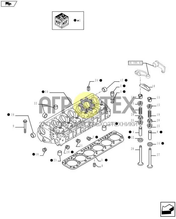 10.101.01 - ГОЛОВКА БЛОКА ЦИЛИНДРОВ (504173321-504053193-504053195) (№23 на схеме)