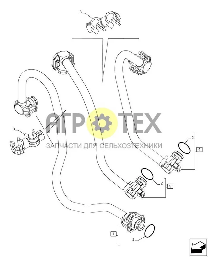 10.210.010 - ТОПЛИВОПРОВОД ; (Tech Type) TELEHANDLER 133HP 40 KPH 6M, UPLIFT - STAGE V (№2 на схеме)