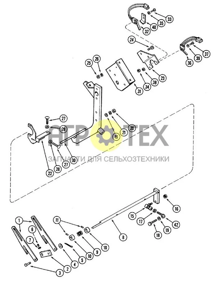 6-154 - CLUTCH CROSS SHAFT AND MICRO SWITCHES (№20 на схеме)