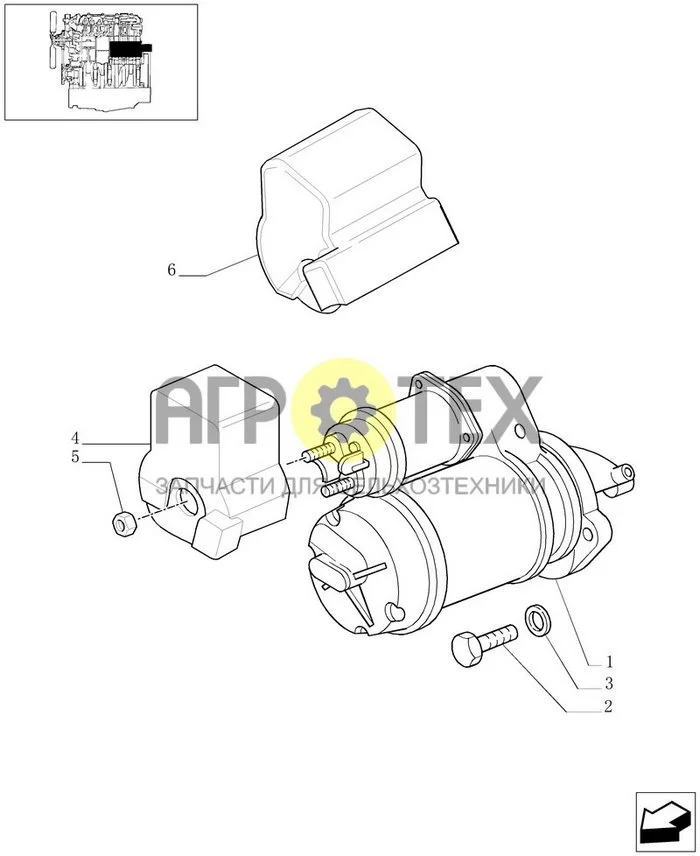 0.36.0 - STARTER MOTOR (№2 на схеме)