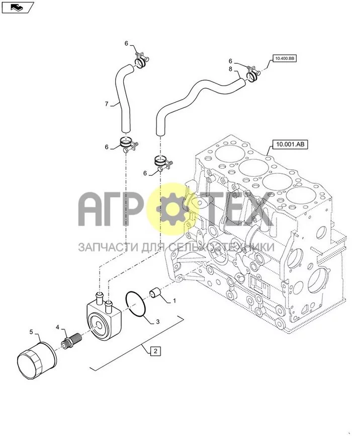 10.304.AE - МАСЛЯНЫЙ ФИЛЬТР ДВИГАТЕЛЯ (№5 на схеме)