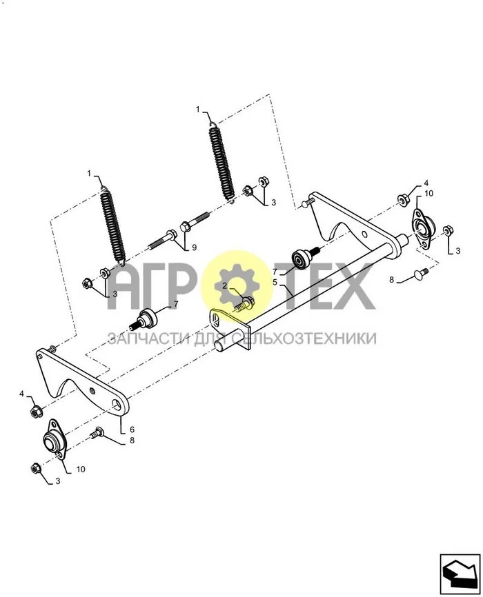 29.200.AM[03] - ПЯТА, ОРГАНЫ УПРАВЛЕНИЯ INTERLINK, SERVO PUMP CENTERING ; (Var) 103W030C02, 67W030C01, 79W030C02, 93W030C01 (№8 на схеме)