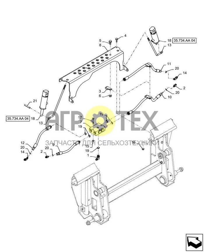 35.734.AA[03] - ГИДРАВЛИЧЕСКИЙ СОЕДИНИТЕЛЬ (№20 на схеме)