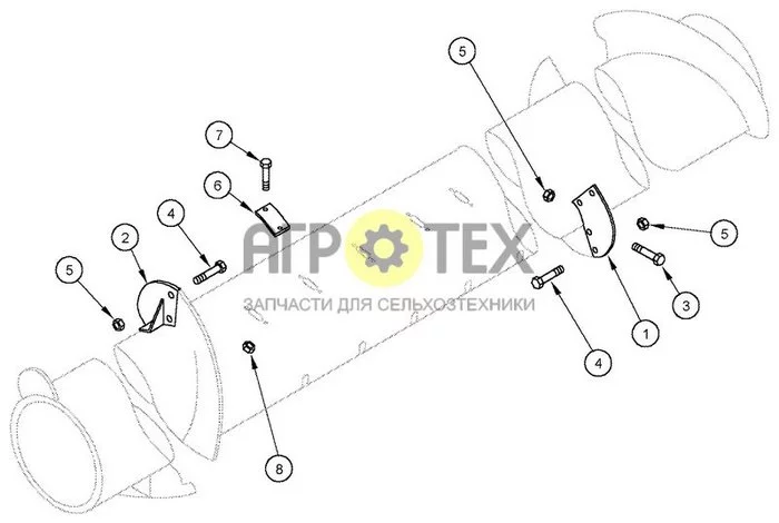 09C-04 - УДЛИНИТЕЛЬ РЕЙКИ КОРОТКИЙ - 22,5, 25,0 И 30,0 ФУТОВ (№9 на схеме)