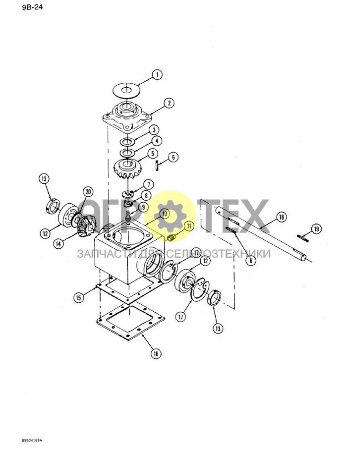 9B-24 - КОРОБКА ПЕРЕДАЧ, 1350 МАШИН (№19 на схеме)