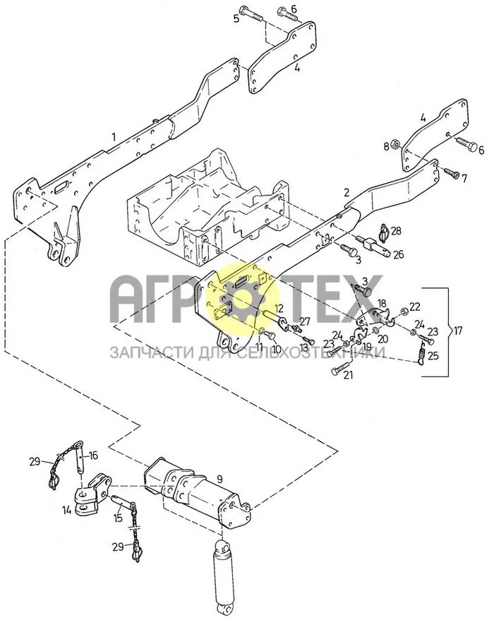 08-52[01] - FRONT POWER LIFT - BRACKET (№23 на схеме)