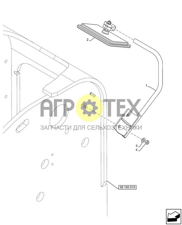 90.118.030 - VAR - 749731, 749827, 749839, ЗЕРКАЛО, ЗАДН. ; (Var) 749839001 ; (Tech Type) FARMLIFT 633 (№3 на схеме)