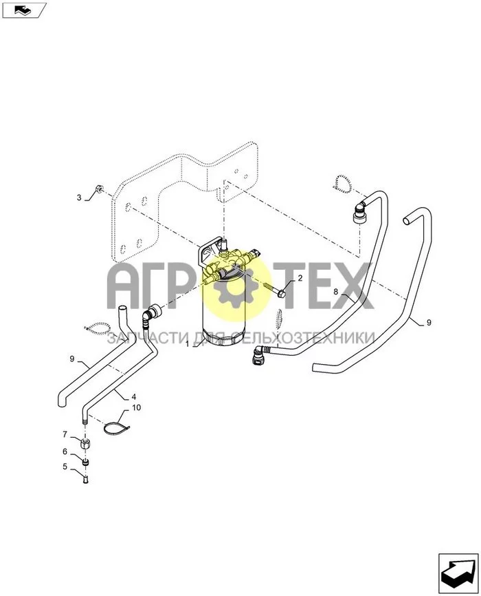 10.206.AG[01] - ТОПЛИВНЫЙ ФИЛЬТР (№3 на схеме)