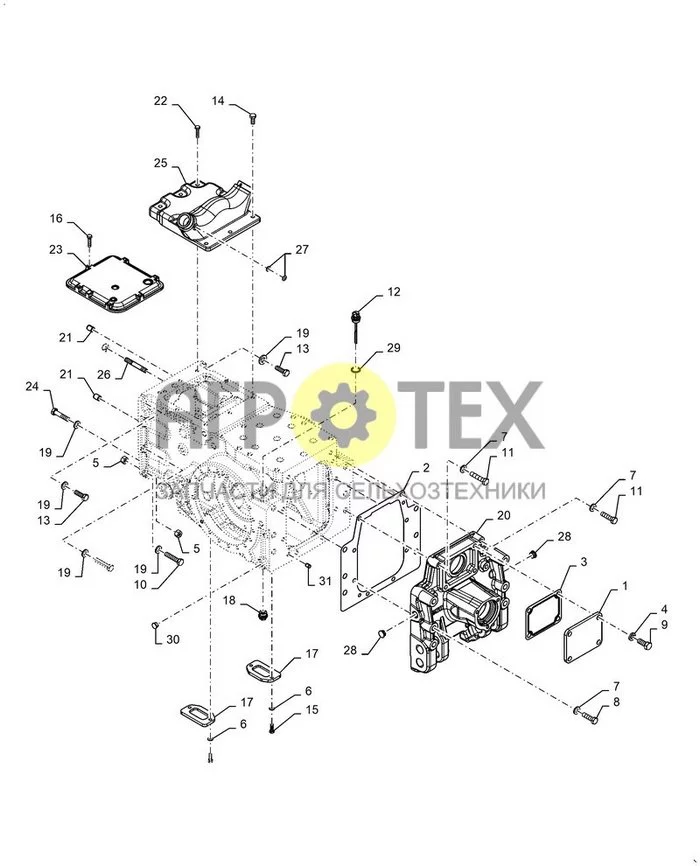 35.735.AA[04] - VAR - 349691083, 349691085, 349691087, 349692081, 349693083, 349693085, 349693087, 349694081, БОКОВОЕ СМЕЩЕНИЕ РАМЫ ТРАКТОРА, 2WD, 45 об/мин (№27 на схеме)