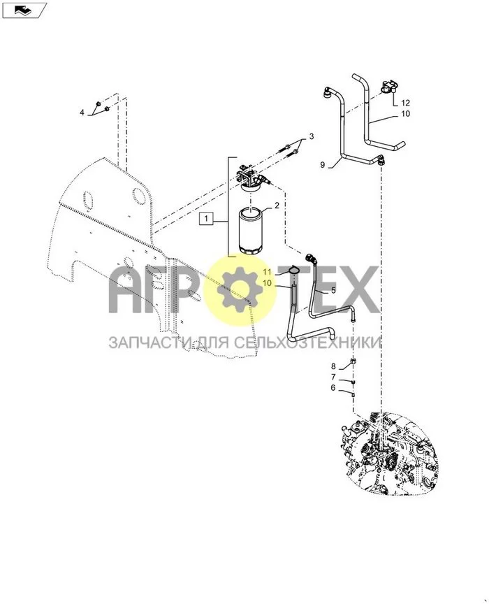 10.206.AG - ТОПЛИВНЫЙ ФИЛЬТР, В СБОРЕ (№4 на схеме)