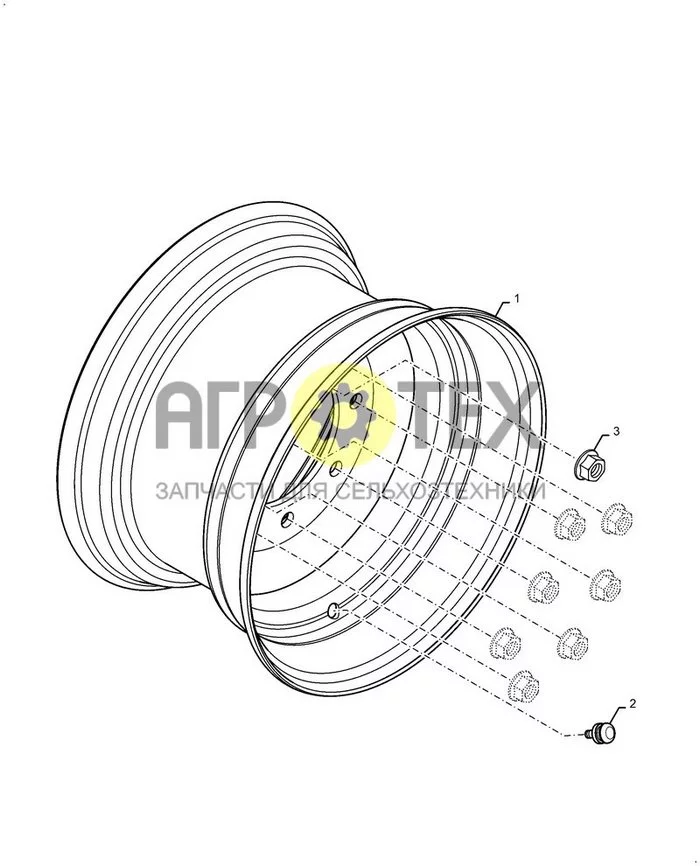 44.511.010[01] - КОЛЕСО В СБОРЕ; (Var) XXXW340MX1, XXXW340PX1, XXXW340RX1, XXXW340UX1, XXXW340UX2 ; (Тип Tech) ПОГРУЗЧИК С БОРТОВЫМ ПОВОРОТОМ SR175B - ЭТАП 5 ЕС (№3 на схеме)