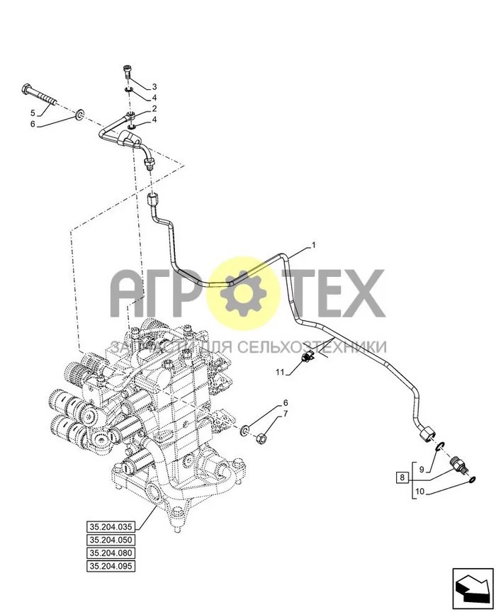 35.204.490[01] - VAR - 759024, 762936, REMOTE CONTROL VALVES, MECHANICAL DIFFERENTIAL LOCK, W/ DIVERTER, LINE, END YR 18-DEC-2022 ; (Var) 346799001, 346799002, 346799003, 346799004, 346799005, 346799006, 347121001, 347121002, 347121003, 347121004, 3471210 (№6 на схеме)