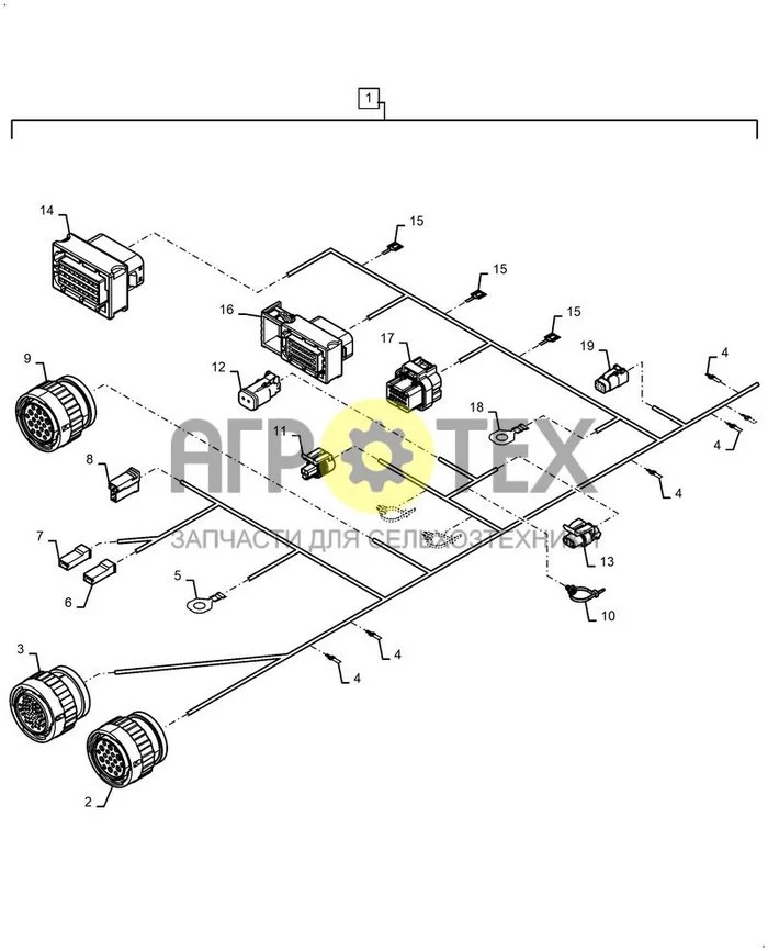 55.101.AC[18] - WIRE HARNESS & CONNECTOR, LH MAIN FRAME ; (SN Break) After NG248547 (№12 на схеме)