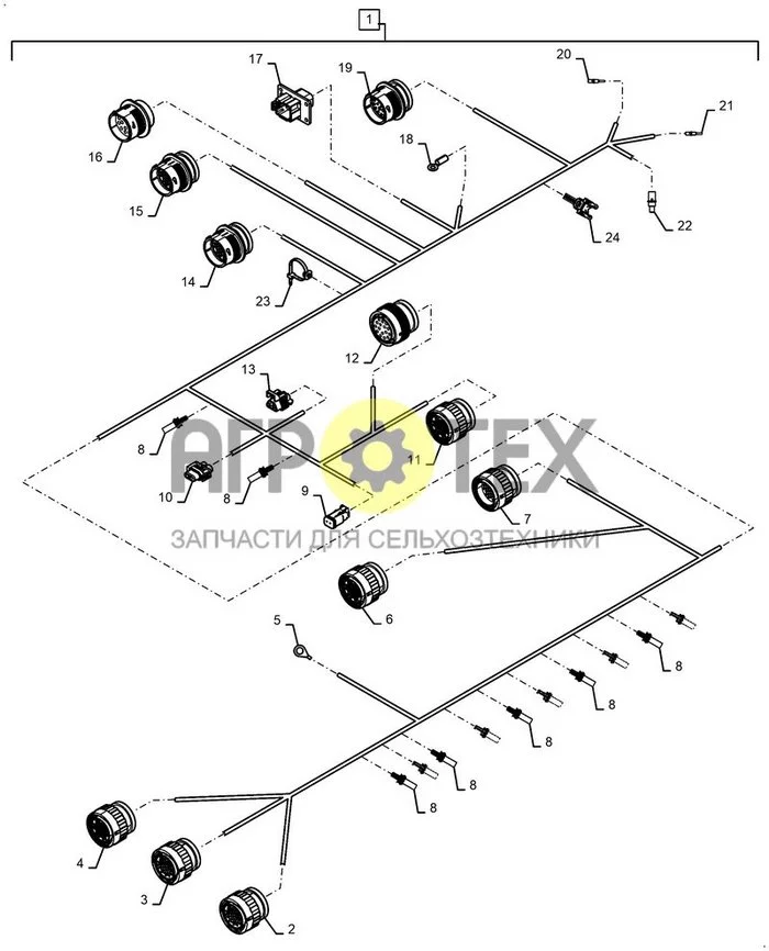 55.101.AC[20] - WIRE HARNESS & CONNECTOR, EXPANSION ; (SN Break) After NG248547 (№9 на схеме)