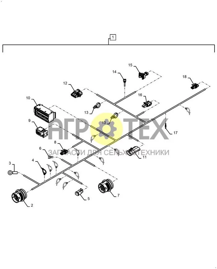 55.015.AB[04] - WIRE HARNESS & CONNECTOR, ENGINE (№5 на схеме)