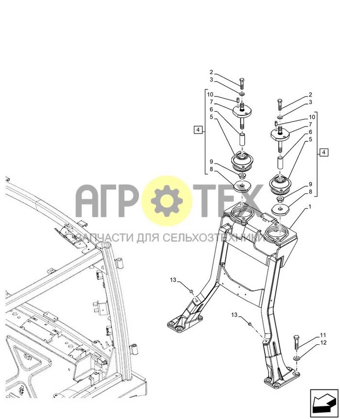 90.150.270 - VAR - 762959, 762960, КАРКАС КАБИНЫ, СУППОРТ, ИЗОЛЯТОР ; (Var) 346872003, 346872004, 346873003, 346873004, 347382003, 347382004, 347383003, 347383004, 347908003, 347908004, 347909003, 347909004, 347910003, 347910004, 347911003, 347911004, 347 (№9 на схеме)