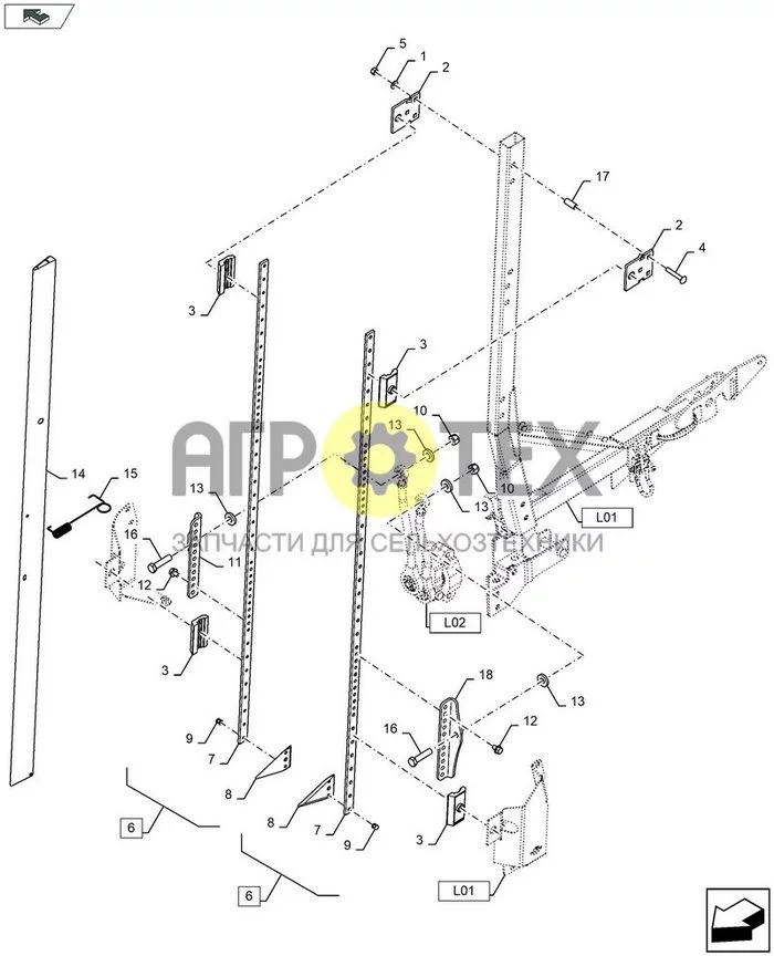 58.110.BL[030] - ВЕРТИКАЛЬНЫЙ НОЖ, РЕЖУЩАЯ ПЛАНКА ; (Var) 712691015 ; (Тип Tech) 3050 16 ФУТОВ (№1 на схеме)