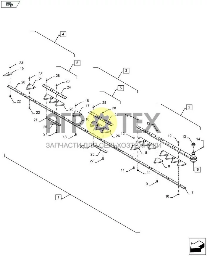 58.110.BD [070] - СЕГМЕНТИРОВАННЫЕ НОЖИ ; (Тип Tech) 3050 16 ФУТОВ (№12 на схеме)