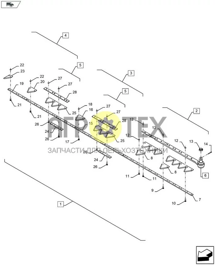 58.110.BD[070] - СЕГМЕНТИРОВАННЫЕ НОЖИ ; (тип Tech) 3050 20 ФУТОВ (№8 на схеме)