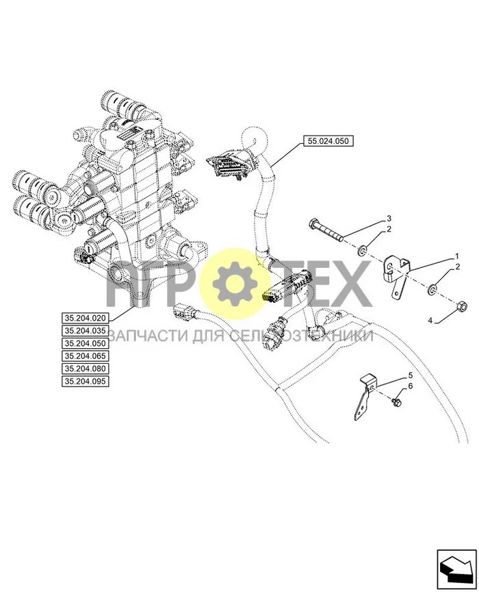 35.204.210 - VAR - 759023, 759024, 762936, 3 КЛАПАНА ДИСТАНЦИОННОГО УПРАВЛЕНИЯ, МЕХАНИЧЕСК., СУППОРТ ; (Var) 346797008, 346797009, 346798008, 346798009, 346799016, 346799017, 347120016, 347120017, 347121016, 347121017, 349562006, 349562007, 349563014, 349 (№2 на схеме)