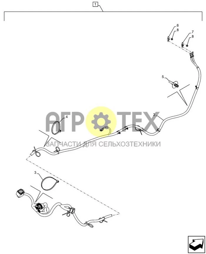 88.100.55[009] - DIA ДИЛЕРСКИЙ КОМПЛЕКТ, ISOBUS, TRANSMISSION, HARNESS ; (Var) 336663372, 336663373, 336663374, 336664372, 336664373, 336664374, 338738374, 338738375, 338738376 ; (Tech Type) LUXXUM 100 (№6 на схеме)