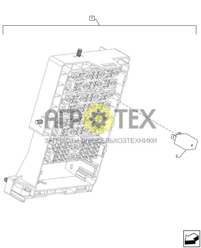 88.100.33[004] - DIA ДИЛЕРСКИЙ КОМПЛЕКТ, ТОРМОЗА ПРИЦЕПА, РЕЛЕ ; (Tech Type) QUANTUM FARMALL 100CL L/CAB (№2 на схеме)