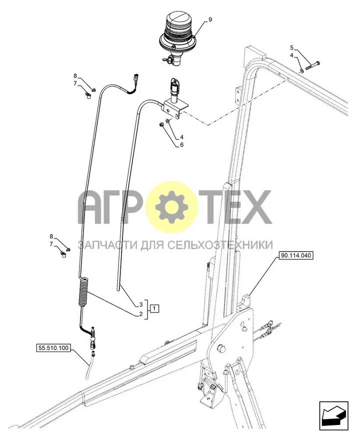 55.404.400 - VAR - 759063, ПРОБЛЕСКОВЫЙ ОГОНЬ, ЛАМПА, LONG ARC ; (Var) 347150001 ; (Tech Type) QUANTUM FARMALL 100CL L/CAB (№4 на схеме)