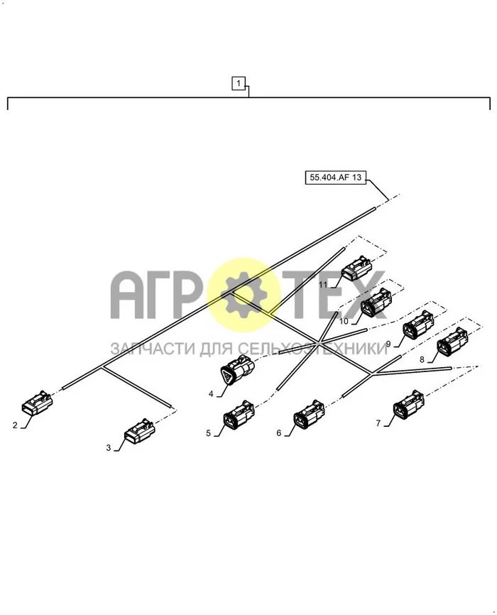 55.747.AA[070] - 875 ГЛАВНЫЙ ПРИВОД УПРАВЛЕНИЯ ГРУНТОМ, 1 ИЗ 4 ; (Var) S8906BA, S8906BB, S8906BC (№4 на схеме)