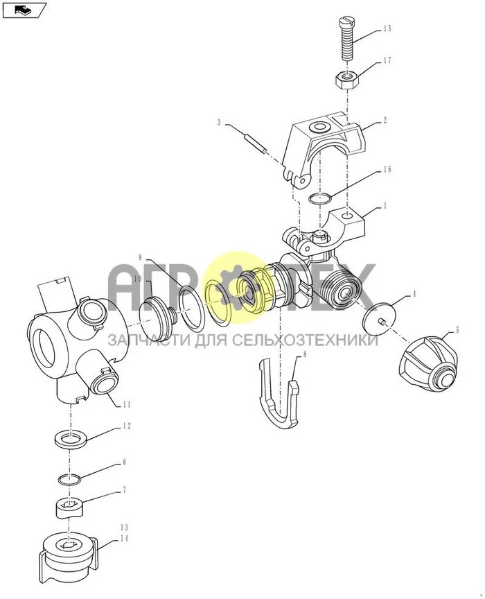 11-082 - NOZZLE-5-WAY WET 1' PIPE ARAG (№1 на схеме)