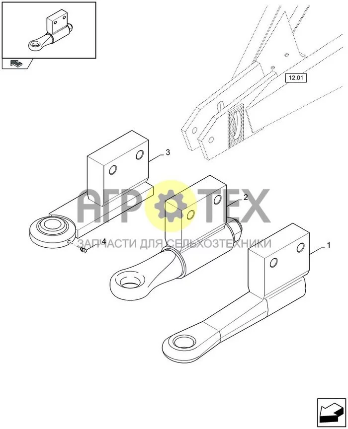 12.02[01] - ТЯГОВЫЙ КРЮК (№4 на схеме)
