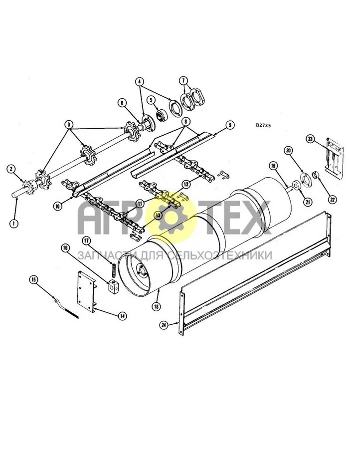 22 - FEED RAKE - 52' (№0 на схеме)