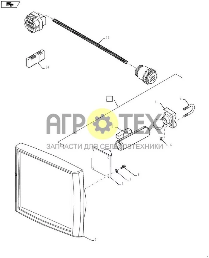 55.440.05[02] - PRO 700 CONTROL DISPLAY, SN YBT031001 AND AFTER (№6 на схеме)