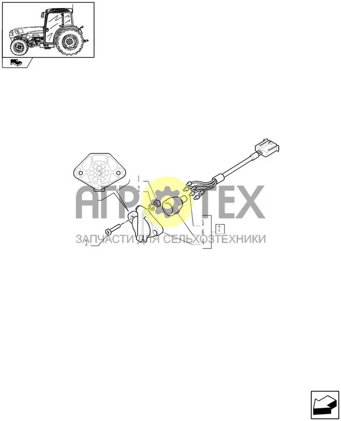 1.75.4/06 - NA - 7-КОНТАКТНЫЙ РАЗЪЕМ ДЛЯ ПРИЦЕПА (АРТИКУЛ 332745) (№2 на схеме)