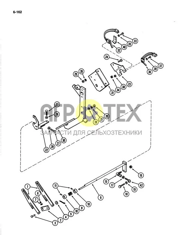 6-162 - CLUTCH CROSS SHAFT AND MICRO SWITCHES (№20 на схеме)