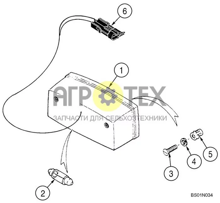 04-20 - LAMP ASSY - LICENSE PLATE (EUROPE) (№3 на схеме)