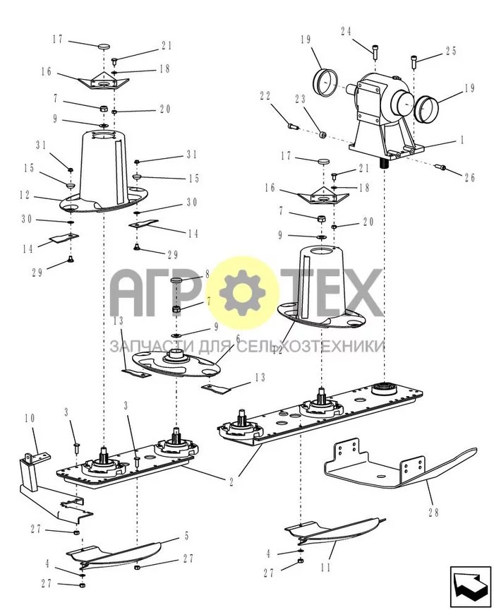 K.10.E.60[03A] - CUTTERBAR, EXTERNAL COMPONENTS - PRIOR TO Y9ZSF0001 (№4 на схеме)