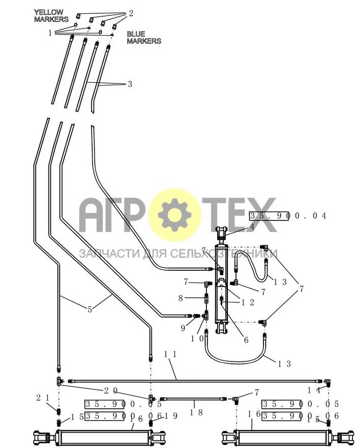 35.900.01 - ГИДРАВЛИКА 3-Й СЕКЦИИ (№5 на схеме)