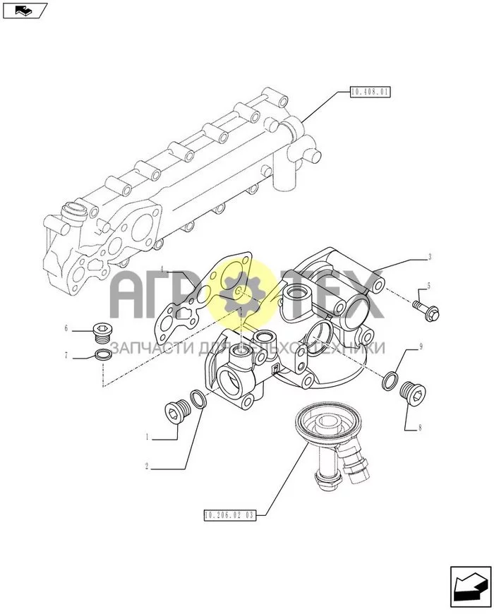 10.206.02[01] - ФИЛЬТР МОТОРНОГО МАСЛА (504033095) (№8 на схеме)