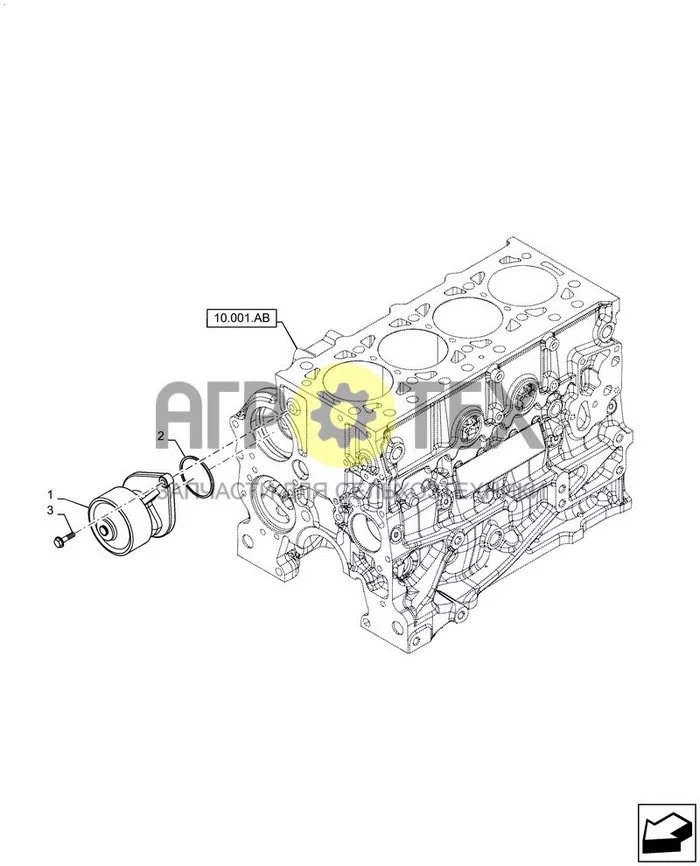10.400.BB - ВОДЯНОЙ НАСОС И СОПУТСТВУЮЩИЕ ДЕТАЛИ (№3 на схеме)