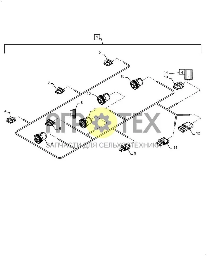 55.516.AT[21] - TANK FULL HARNESS, 3 TANK & 4 TANK ; (Var) 5CP25SL ; (Tech Type) PRECISION AIR CART (№5 на схеме)