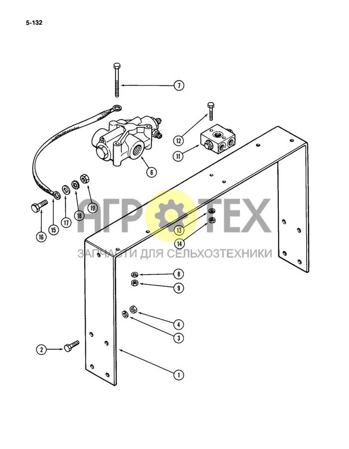 5-132 - STEERING VALVES MOUNTING (№14 на схеме)