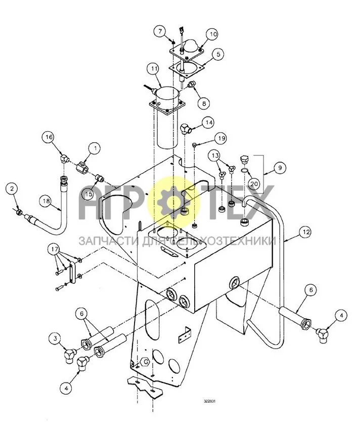 06-026 - HYDRAULIC PLUMBING - OIL TANK GROUP (№20 на схеме)