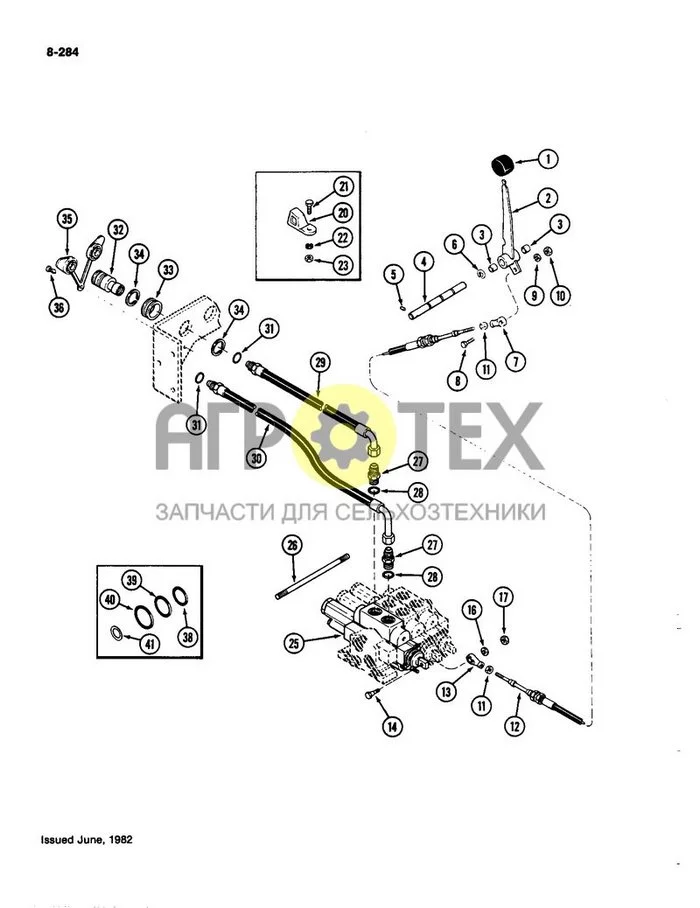 8-284 - REMOTE HYDRAULIC ATTACHMENT, THIRD CIRCUIT, PRIOR TO P.I.N. 8860450 (№10 на схеме)