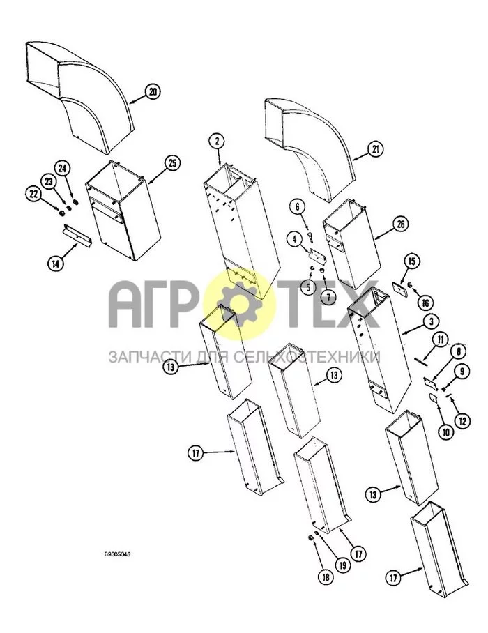 Г., 9C-24 - ЖЕЛОБА ТРАНСПОРТЕРА, В ЦЕНТРЕ, ДО P.I.N. JJC0155439 (№5 на схеме)