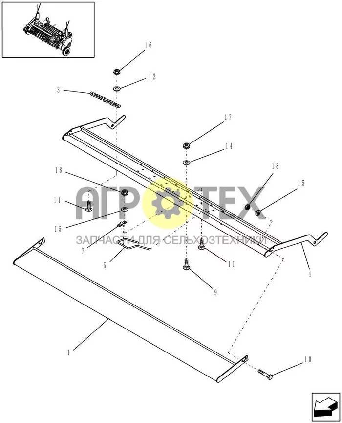 13.961 - 2M WIDE PICKUP, WINDGUARD PLATE, EUROPE & R.O.W. (№14 на схеме)