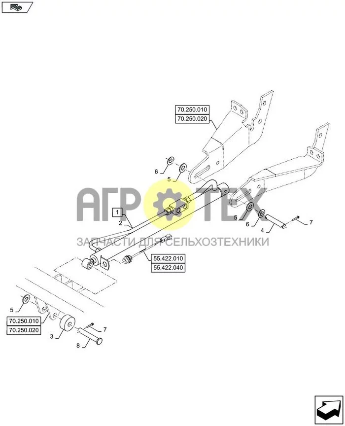 35.570.030 - РОЛИКОВЫЙ ЖЕЛОБ ДЛЯ ТЮКОВ, ЦИЛИНДР ; (Var) 422088001, 422088092, 422089001, 422089093, 462513001, 462513002, 462514001, 462514002 ; (Тип Tech) LB324P XL (№5 на схеме)